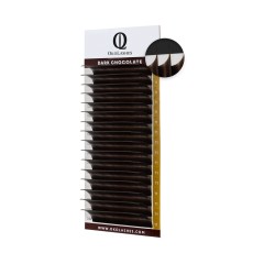 Коричневые ресницы "OkoLashes" Professional Dark Chocolate M 0.07 13 мм (16 линий)