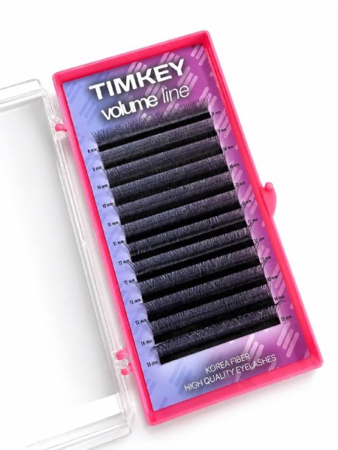 Черные ресницы Timkey - Пучки 3D W MIX MD 0.07 8-15mm 12 lines