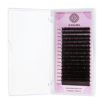 Ресницы Enigma цвет «Мокка» 0,07/L/07 mm (16 линий)