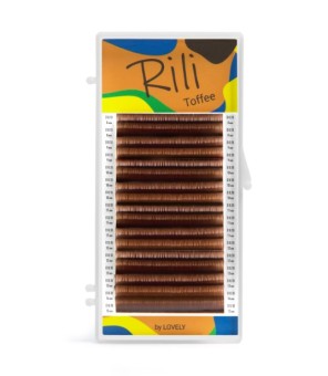 Ресницы коричневые Rili Toffee - 16 линий M 0.10 10мм