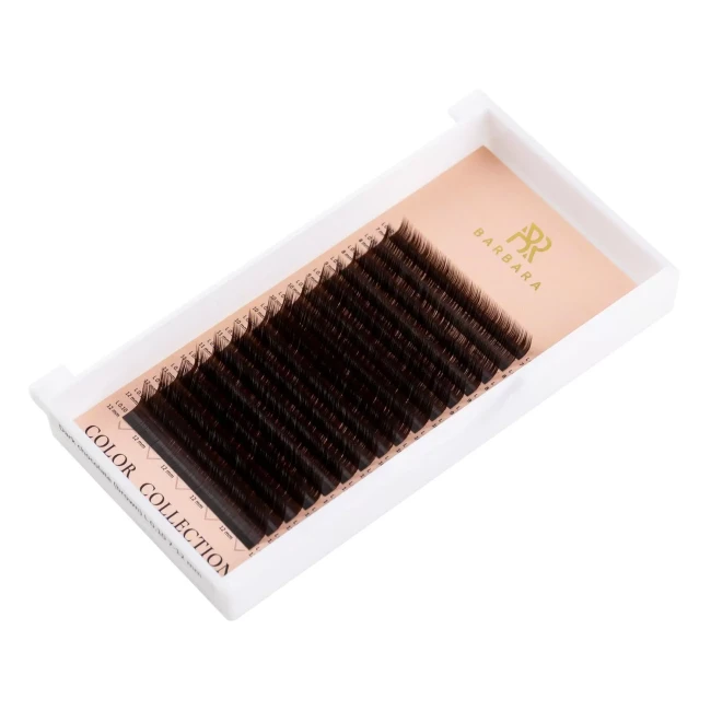 Тёмно-коричневые ресницы "Горький шоколад" BARBARA D 0.07 08mm 16 линий