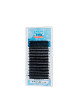 Черные ресницы Lash&Go микс готовые пучки W 3D 0.10/D/8-14 mm 14 линий