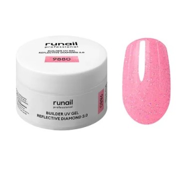 Моделирующий УФ-гель светоотражающий BUILDER UV GEL REFLECTIVE DIAMOND 2.0, 15г №9880 ruNail Моделирующий УФ-гель светоотражающий BUILDER UV GEL REFLECTIVE DIAMOND 2.0, 15г №9880 ruNail