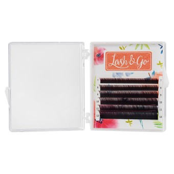 Омбре ресницы Lash&Go микс 0,07/C/7-12 mm "Красный" (6 линий)