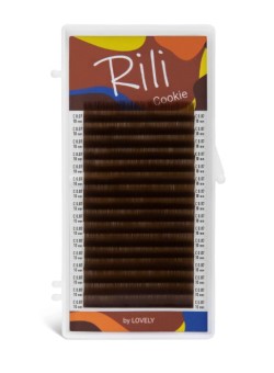 Ресницы коричневые Rili Cookie - 16 линий M 0.10 12мм Ресницы коричневые Rili Cookie - 16 линий M 0.10 12мм