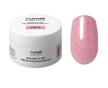 Моделирующий УФ-гель светоотражающий BUILDER UV GEL REFLECTIVE DIAMOND 2.0, 15г №9878 ruNail Моделирующий УФ-гель светоотражающий BUILDER UV GEL REFLECTIVE DIAMOND 2.0, 15г №9878 ruNail