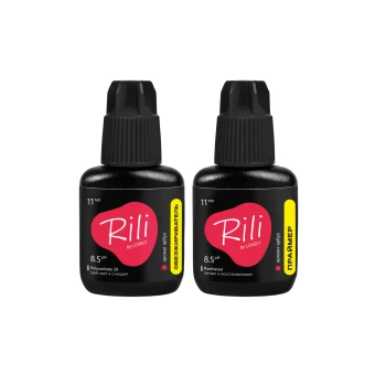 Набор: Праймер, 11 мл + Обезжириватель, 11 мл Rili by LOVELY с ароматом арбуза, pH 8.5 Набор: Праймер, 11 мл + Обезжириватель, 11 мл Rili by LOVELY с ароматом арбуза, pH 8.5