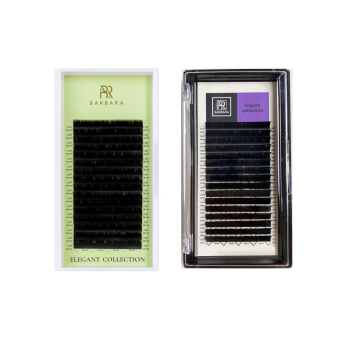 Чёрные ресницы BARBARA "Elegant" МИКС D+ 0.07 7-15mm