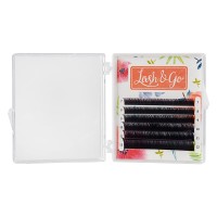 Омбре ресницы Lash&amp;Go микс 0,07/D/8-13 mm "Розовый" (6 линий)