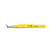 Пинцет для наращивания Rili тип "Круглый сапожок" Yellow line