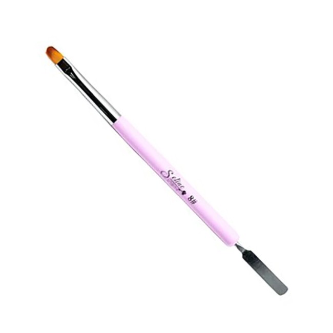 Кисть для полигеля со шпателем Soline Charms #8