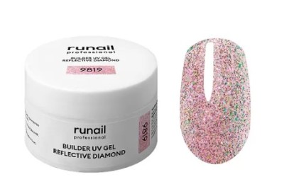 Моделирующий УФ-гель светоотражающий BUILDER UV GEL REFLECTIVE DIAMOND, 15г №9819, ruNail