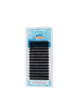 Черные ресницы Lash&Go микс готовые пучки Y 2D 0.10/M/8-14 mm 14 линий