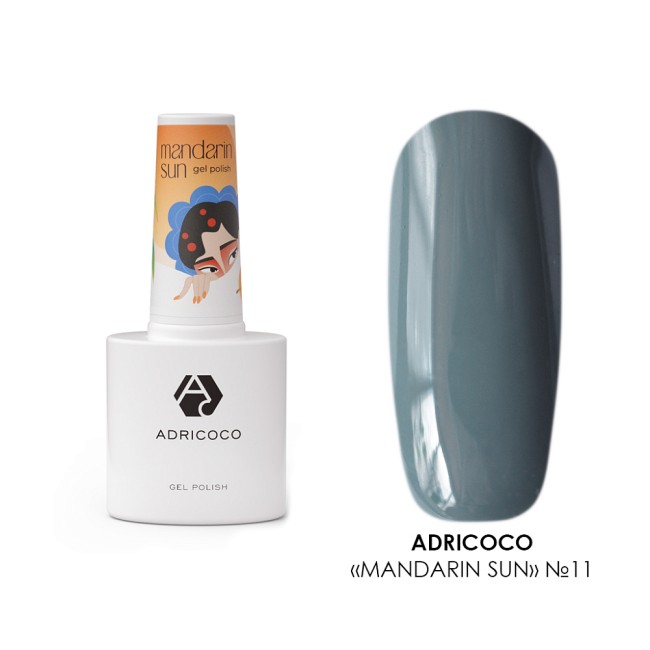 Гель-лак Mandarin sun №11 - Синий коралл, ADRICOCO, (8 мл)