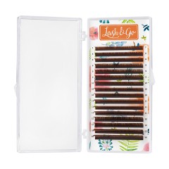 Коричневые ресницы Lash&amp;Go 0,10/L/07 mm new "Эспрессо" (16 линий)