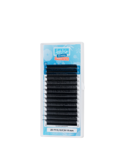 Черные ресницы Lash&Go микс готовые пучки YY 2D 0.07/M/8-14 mm 14 линий