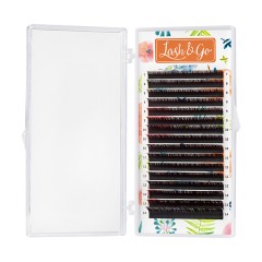 Коричневые ресницы Lash&amp;Go 0,10/M/09 mm "Эспрессо" (16 линий)