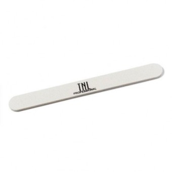 Пилка для ногтей тонкая 120/240 улучшенное качество (белая) в индив. упаковке (пласт. основа) TNL