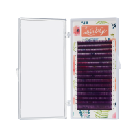 Цветные ресницы Lash&amp;Go микс 0,07/C/7-14 mm "Фиолетовый" (16 линий)
