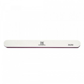 Пилка для ногтей тонкая 240/240 улучшенное качество (белая) в индив. упаковке (пласт. основа) TNL
