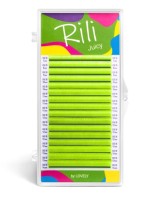 Ресницы неоновые желтые Rili Juicy - 16 линий - MIX C 0.10 7-14мм