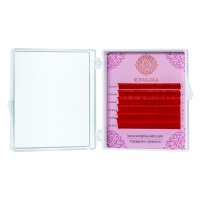 Цветные ресницы Enigma микс 0,07/C/7-12 mm "Red" (6 линий)