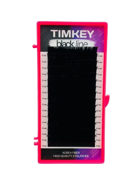 Черные ресницы Timkey - MIX D 0.07 7-14mm 16 линий