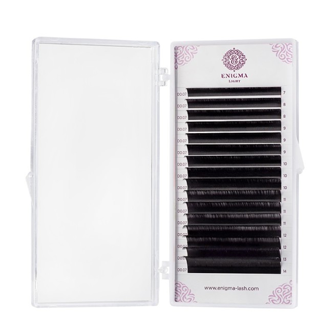 Черные ресницы Enigma light 0,10/C/06 mm (16 линий)