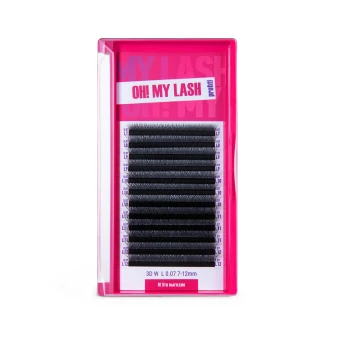 Ресницы черные OH! MY LASH в пучках 3D-W - 12 линий - MIX C 0.07 7-12мм