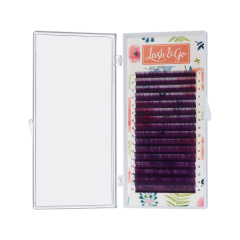 Цветные ресницы Lash&amp;Go микс 0,10/C/7-14 mm "Фиолетовый" (16 линий)