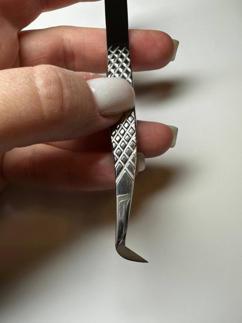 Профессиональный пинцет для наращивания ресниц SL SR 65 (угол 65°)