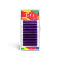 Ресницы фиолетовые Rili Sweety - 16 линий - MIX L 0.07 7-14mm