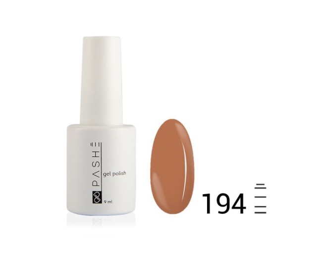 Цветной гель-лак PASHE №194 — «Мягкая карамель», (9 мл)